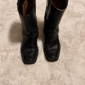 Black Leather campus boots